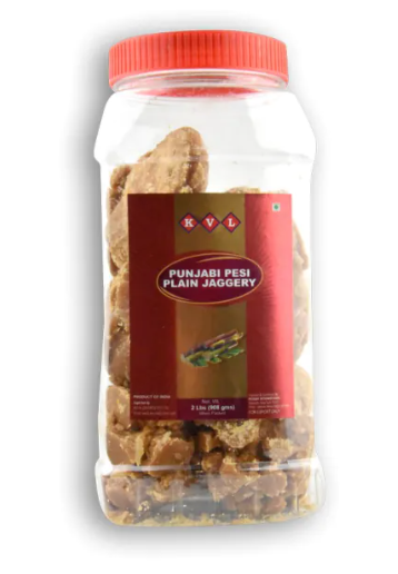 KVL Punjabi Pesi Plain Jaggery 2 LBS